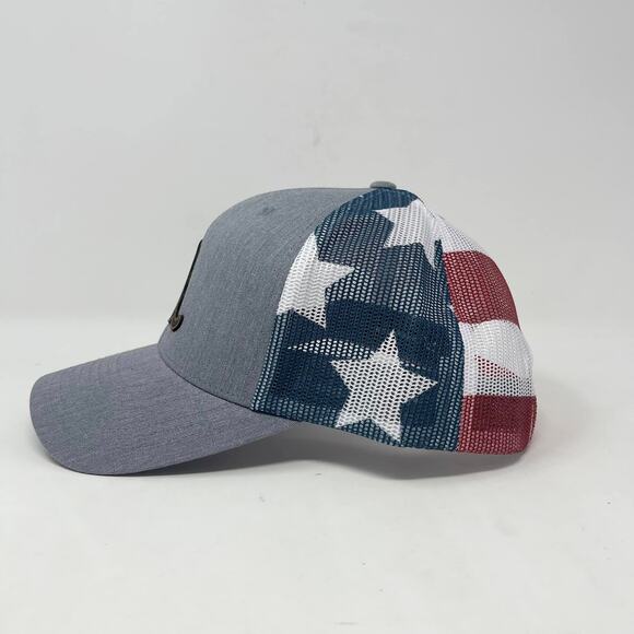 Richardson Gadsden Flag Snake Leather Patch Hat SnapBack Gray Stars and Stripes - Picture 5 of 8